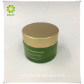 Skincare embalagem jarra de vidro de luxo vazio fundação fosco vidro verde cosmético jar 100g